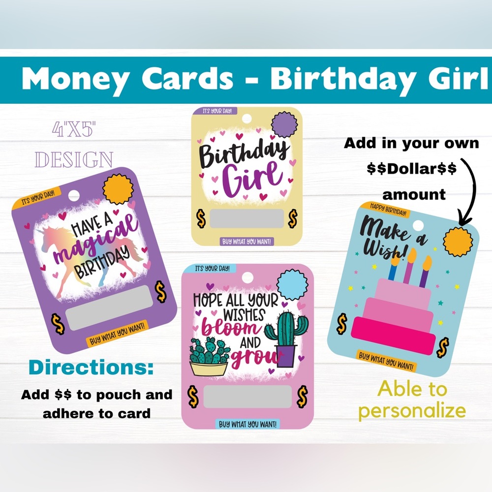 3 for $12 ALL OCCASIONS Money Cards (Self-Adhesive) ALL OCCASIONS - Picture 7 of 16